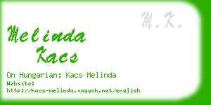 melinda kacs business card